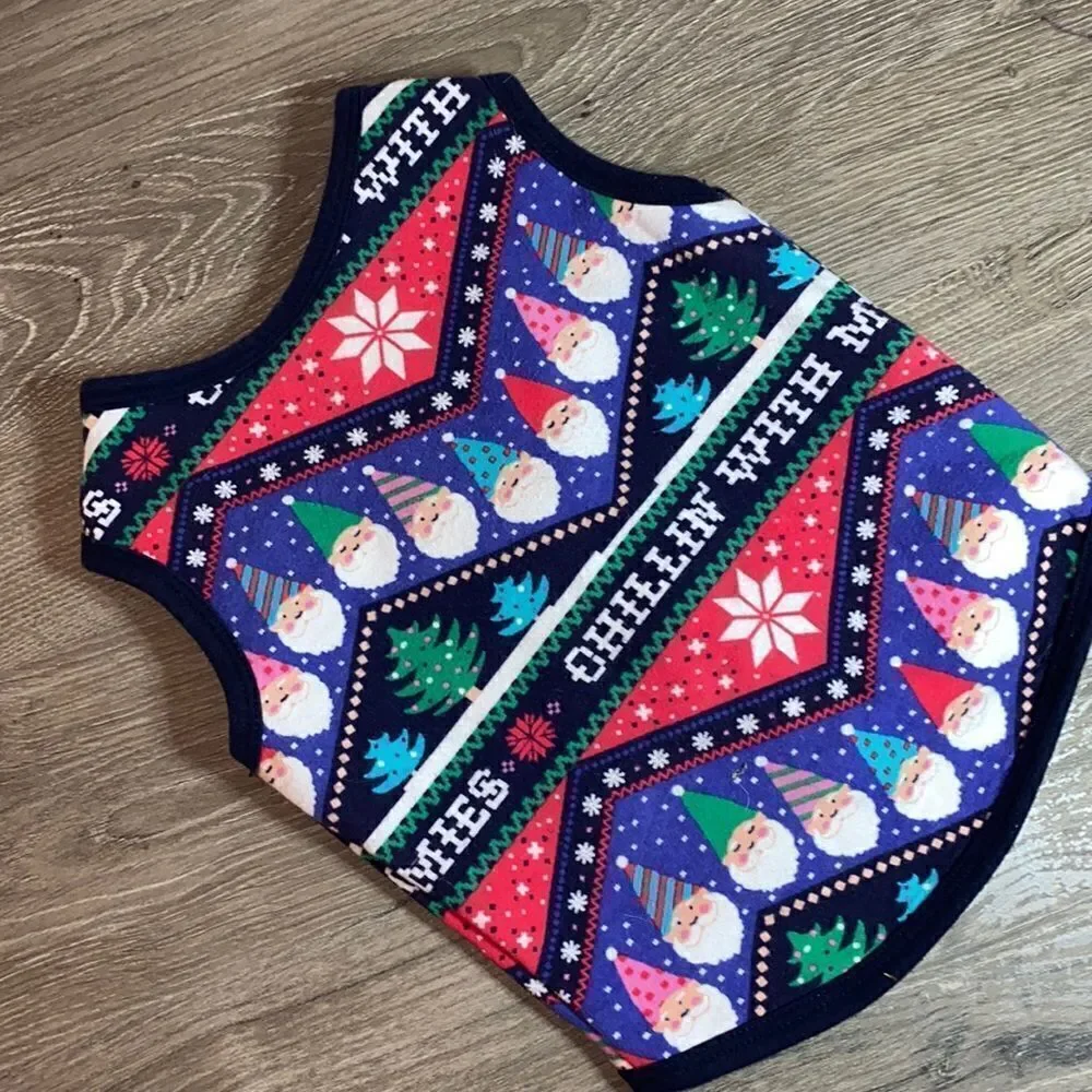 Gnome Fleece Dog Christmas Vest Coat